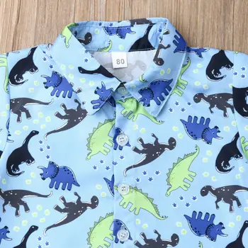 Emmababy Deti, chlapčeka v Lete Svadobný Oblek Pána Dinosaura T-Shirt Šortky Oblečenie 1-6T