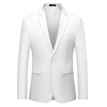Nové 2020 Módne Pánske Sako Navy Red White Žakárové Luxusné Masculino Ležérny Štýl Slim Fit Svadobné Party Sako Coats