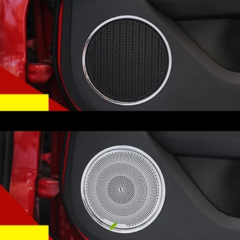 QHCP Dvere Auta Reproduktor, Audio Zahŕňa Dekoratívne Samolepky Trim Pre Ford Mustang 2016 2017 2018 2019 2020 Interiérové Doplnky