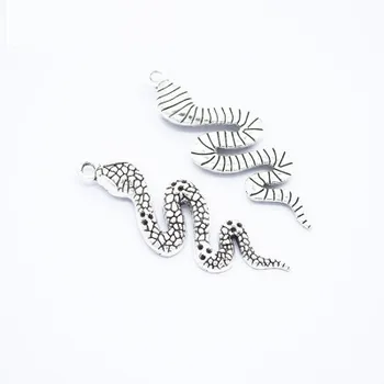 30pcs Zliatiny populárne príslušenstvo Had prívesok DIY náhrdelník doplnky, ručne vyrábané šperky materiálmi označenie