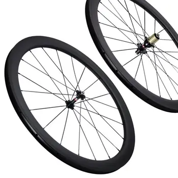 Doprava zadarmo vlastné logo úplné bicyklov kolesá 3 k lesklý 700 C clincher cyklistické uhlíka kolesá s keramickou náboje vyrobené v taiwane