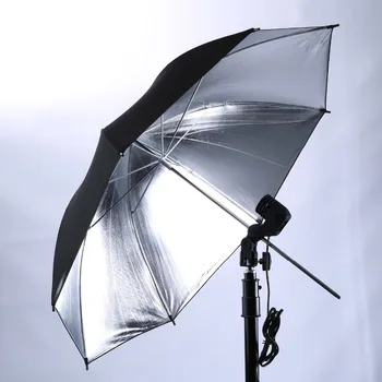 Powerwin 2ks/veľa 33 palce 84 cm Profesionálne Fotografovanie Studio Príslušenstvo Reflexné Osvetlenie Čierny Strieborný Dáždnik