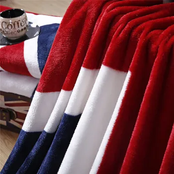 Kanada Britskej Vlajky/American Flag Fleece Hodiť Prikrývky Na Postele, Gauč Super Mäkké Koberčeky prehoz cez posteľ Teplé Posteľná Bielizeň Manta 150x200CM
