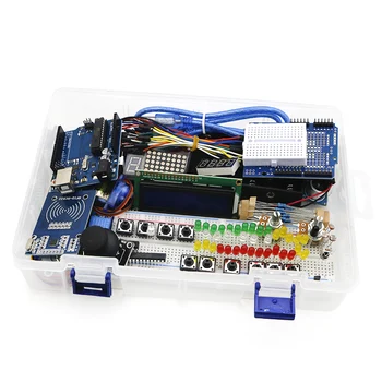 Starter Kit pre arduino Uno R3 - Uno R3 Breadboard a držiteľ Krok Motor / Servo /1602 LCD / jumper Drôt/ UNO R3