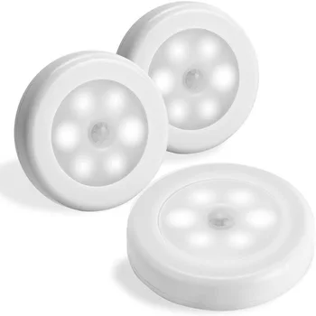 HORÚCE 6 LED Nočné Stolové Lampy Dotyk Lampy, Nočné Svetlo batérie powered studená Biela Skrinka Svetlo pre Spálne Obývacia Izba