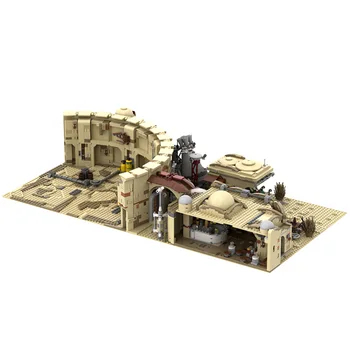 MOC-41406 Hviezdičkový Space Série Vojen Tatooine, Nová Nádej, Mos Eisley Architektúry Kozmodróm Stavebné Bloky Kompatibilné Tehly HOBBY Hračky