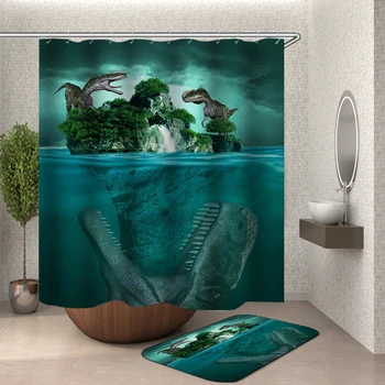 Dinosaurov sprchový záves nepremokavé opony kúpeľňa opony polyester textílie vaňa opony sprcha