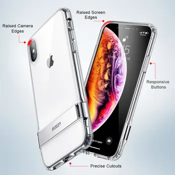 ESR puzdro pre iPhone X XS XR/XS Max/SE 2. 2020/11 Pro Max 2019/8 7 Plus Kovový Stojan Prípade Vertikálne a Horizontálne Stojan Prípade