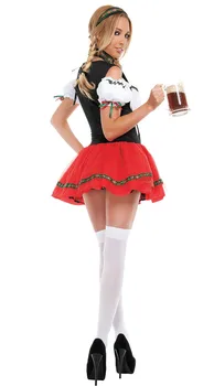 Dospelých Oktoberfest Kostým Sexy Ženy Pivo Slúžku, Servírka Uniformy Nemecké Wench Dirndl Cosplay Kostým Halloween Party Maškarný