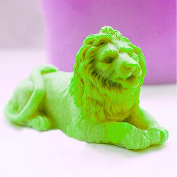 Levy Silikónové formy na mydlo formy lions silikónové mydlo molds3d lev silica gel die 3D Aróma kameň plesne lev sviečka plesne