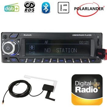 2018 Nový 1 Din autorádio MP3/WMA DAB+ Auto Karty Bluetooth Stroj Digital Audio Broadcast Hands-Free, FM, USB, SD LCD Displej RDS