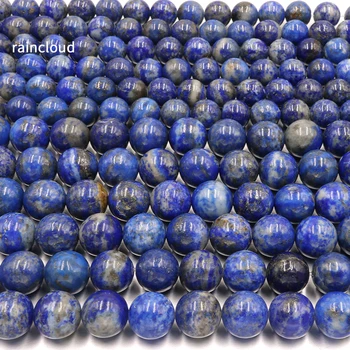 Prírodné lapis lazuli Hladká Okrúhly kameň korálky (2 pramene/set) pre šperky, takže DIY dizajn kralen šperkov, veľkoobchod
