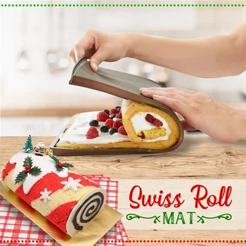 Tortu roll sushi roll silikónové podložky Swiss roll pečenie nástroje tortu roll pečenie mat pružné, mäkké tortu formy roll silikónové hrniec 30N14