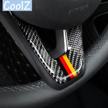 Auto Styling Uhlíkových Vlákien Interiér Nálepky Volant Znak Nálepky Obtlačok Na Mercedes C Trieda W204 W205 W211 W203 GLA