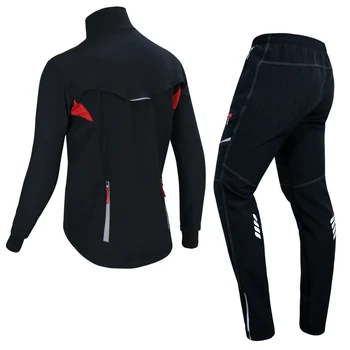 X-TIGER Zimná Fleece Thermal Cycling Jacket Kabát Reflexné Cyklistické Oblečenie Set Športové oblečenie, Vetru MTB Cyklistické Dresy Oblečenie