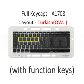 Notebook A1706 A1707 A1708 Kľúče Keycaps turecký Turecko Kľúčové Spp Náhrada za Macbook Pro Retina 13
