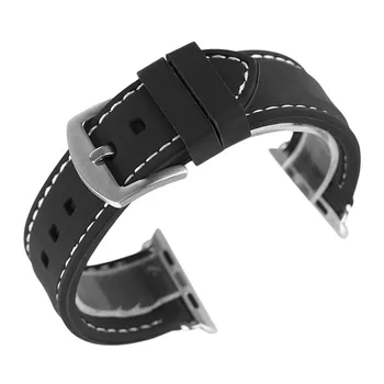 42mm 38mm Gumy Watchband pre iwatch Športové Apple hodinkám Nepremokavé Čierne Silikónové Hodinky Remienok Náramok + 2 Jar Bary