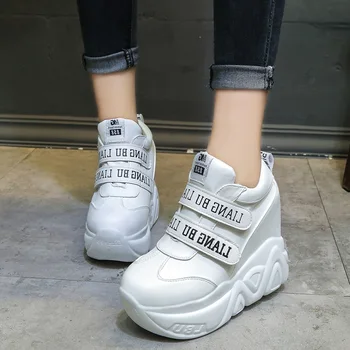 Ženy Platformu Sneakres 2020 Výšky Rastúci Plátno Kliny Platformu Podpätky, Topánky, Tenisky Ženy Ležérne Topánky Chaussure Femme