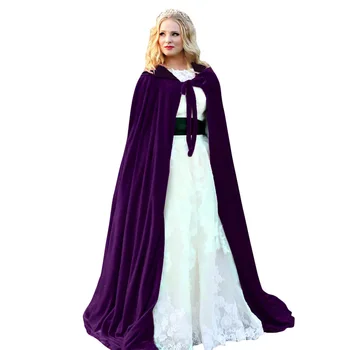 ANSELF Halloween Plášť s Kapucňou Velvet Čarodejnice Pončá pre Mužov, Ženy Princezná Smrti Dlho Cape Dospelých Detský Kostým súťaž: Cosplay Outwear