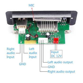 Bluetooth Dekodér Rada Hovor Modul Diaľkového Ovládania Podpora SD U-disk, FM, AUX vhodné Pre KUTILOV, 3.7 V, 5V 12V 24V 36V MP3 WAV