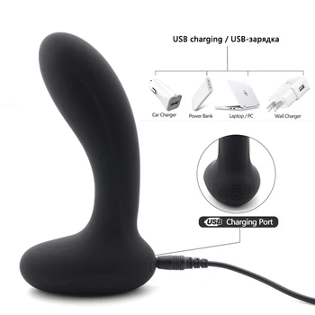 Silikónové 10 Rýchlosť Vibračný Análny Vibrátor Prostaty Masér Análny Zadok Plug Stimulácia Vzory Zadok Riti, Sexuálne Hračky pre Mužov