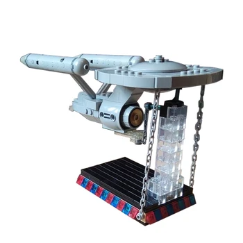 3D Star Treky-Series Starship Enterprise NCC-1701-D Vták Koristi model súpravy DIY Laserom Rezané stavebné bloky Zostaviť Hračky darček