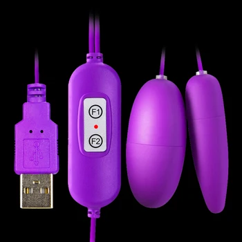 Vibrátory USB Dvojité Vibračné Vajíčka 20 Frekvencia Multispeed 2 Tvarov Sexuálne Hračky pre Ženy Dospelé Samice Produkty Análny Vibrátor