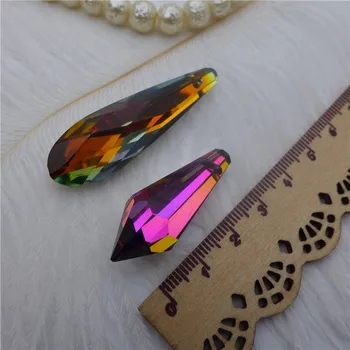 Metalické á/rainbow sklenené prívesky luster kvapky crystal cutain lampa iskra dekorácie, šperky DIY príslušenstvo zistenia k9