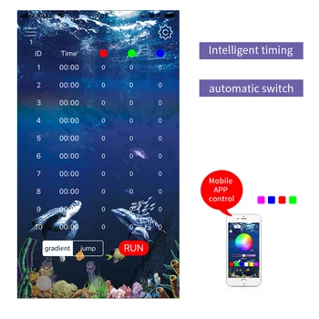 30-70 CM Ryby LED Akvarijné Svetlo Držiak Zariadenie Vysadené RGB Morské Akvárium Led Svetlo S Bluetoothe Radič Aquatium Svetlá