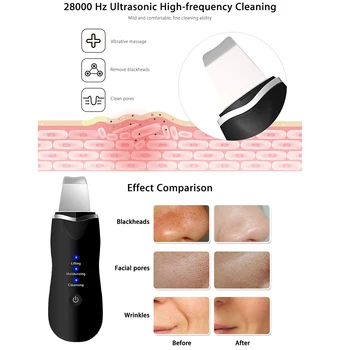 Ultrazvukové Nano Ion Pokožky Práčky Cleaner Face Lifting Peeling Extractor Hĺbkové Čistenie Krásy Zariadenie + Tváre Parník Postrekovač