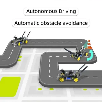 XiaoR Geek AI Racing Robot, Poháňaný Jetson Nano Somár Auto s Hlboké Učenie Slef Jazdy a Vision Line Nasledujúce
