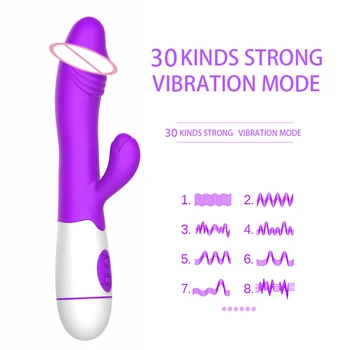 IKOKY Dildo Rabbit Vibrátor Žena Masturbator Duálne Vibrácie Sexuálne Hračky pre Ženy, G Mieste Masér Vaginálne Stimulátor Klitorisu