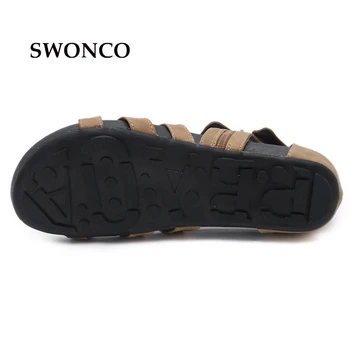 SWONCO Ploché Sandále Ženy Vysoký Vrchol Roman Topánky Žena 2019 Letné Topánky Sandále Pre Ženy, Čierne Pohodlné Sandále Veľkosť 40
