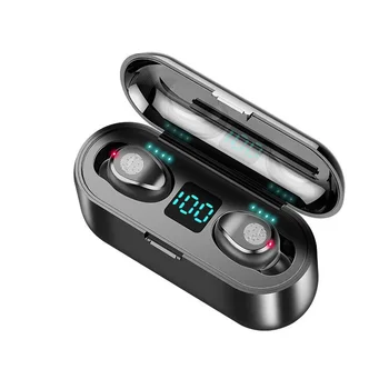 F9 TWS Bezdrôtové Slúchadlá Bluetooth 5.0 Slúchadlá Mini Odtlačkov prstov Dotyk HiFI Stereo In-ear Slúchadlá Bezdrôtové Slúchadlá pre Šport
