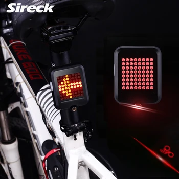Sireck Svetlo na Bicykel Automatické Snímanie Bicykli jazda na Bicykli Chvost Zadné Bezpečnostné Výstražné Svetlo Nabíjania cez USB zadné svetlo Lampy Luz Bicicleta