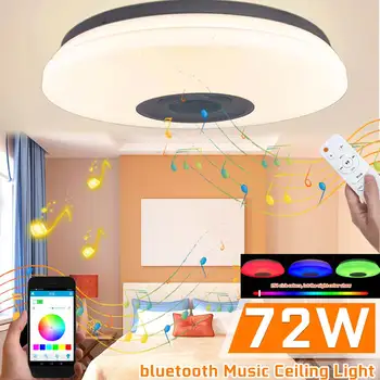 Moderné RGB LED Stropné Svietidlá Domov osvetlenie 220V 72W APLIKÁCIU bluetooth Hudby Svetlo Spálňa Lampy Smart Strop Žiarovka+Diaľkové Ovládanie