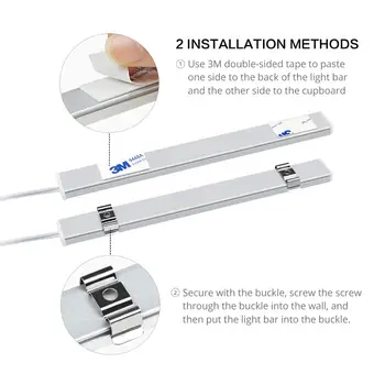 USB Powered Smart LED Kuchynské Svetlo 30/50 cm Strane Sweep Senzor Lampa 5V Vysoký Jas Podsvietenia pre Skrine Zásuvkové Skrine