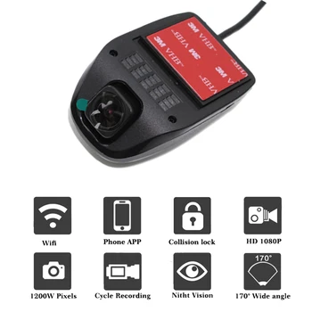 Liislee Auta DVR Wifi videorekordér Dash Cam pre Mercedes Benz C W204 W203 W205 C200 C300 C350 C250 C63 P31 DR520 358 2008~