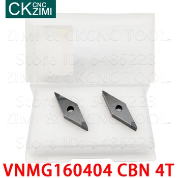 VNMG160404 CBN 4t-taktné VNMG 160404 CBN nitrid Bóru sústružnícke Nože CNC Interné nástroje na sústruženie Kovov, sústružnícke vložky pre Kalenej ocele