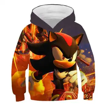3d chlapcov Sonic the Hedgehog Hoodies Deti kabát na jeseň Pulóver Cartoon lightning Mario Mikina deti Tepláková súprava šaty, topy