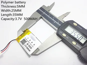 3,7 V 500mAh 502535 Lithium Polymer Li-Po li ion Nabíjateľnú Batériu buniek Pre Mp3 MP4 MP5 GPS mobilné bluetooth