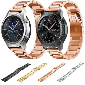 DAHASE Nerezová Oceľ Remienok Pre Samsung Výstroj S3 Kapela Nahradenie Náramky Pre Výstroj S3 Klasické Hranici Smart hodinky 4 Farby