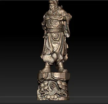 3D model pre cnc 3D vyrezávané obrázok sochy stroj v STL formát súboru Čínske historické obrázok Guan Yu obrazu