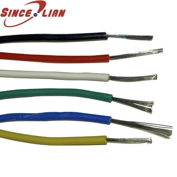 10M/Veľa silikónové elektronické drôt UL3239-20#AWG 200 stupňov 0.5 námestie modrá zelená žltá červená čierna vysoké teploty mäkký drôt
