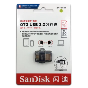 Sandisk SDDD3 USB Flash Disk 128 GB 64 GB 32 GB, 16 GB 256 GB Dual OTG kl ' úč Vysoká Rýchlosť Pamäte U Diskov Micro USB3.0 Flash Stick