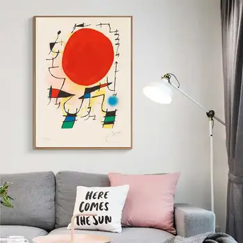 Nordic Moderné Joan Miro Umenia Surrealizmus Abstraktné Obrazy Obrázok Retro Umenie Maľba Na Hodváb Plátno Plagát Na Stenu Pre Miestnosti Domova