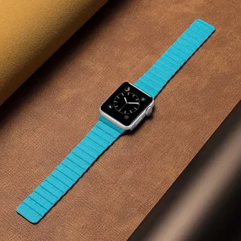 2020 dve časti magnetické slučky popruh kožený remienok Náramok pre Apple hodinky iwatch 1/2/3/4/5 Pohodlné demontáž rýchle opotrebenie