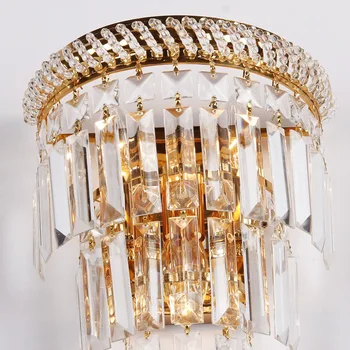 Európsky Kreatívny E14 LED Nástenné Svietidlo Vysoké Umenie Triedy Crystal Stenu, Nočné Svetlo Zlato Kúpeľňa Zrkadlo Svetlometu Domov Decro Lampa