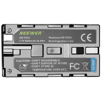 Neewer 2 Kusy 6600mAh Náhradné Batérie pre Sony NP-F970 Li-ion Batéria a Sieťovej Nabíjačky,EÚ Adaptér a Iné Svetlá
