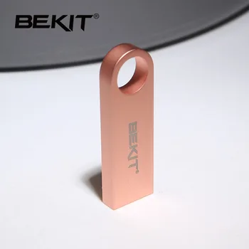Bekit USB Flash Disk 64 GB Kovové kl ' úč vysokorýchlostné USB kľúč 32GB Pero Jednotky Skutočná Kapacita 16GB USB 2.0 Flash Disk Obdĺžnik